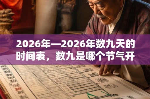 2026年—2026年数九天的时间表，数九是哪个节气开始的？