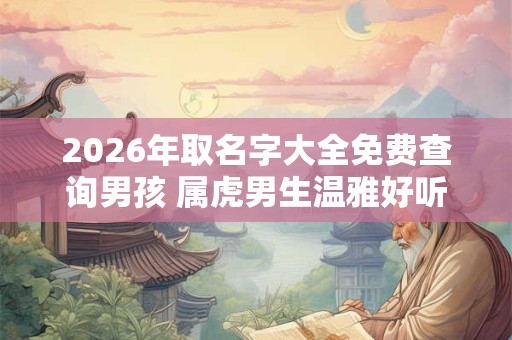 2026年取名字大全免费查询男孩 属虎男生温雅好听名 2026年取名字大全免费查询男孩 属虎男生温雅好听名