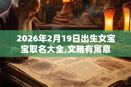 2026年2月19日出生女宝宝取名大全,文雅有寓意 2026年2月19日出生女宝宝取名大全,文雅有寓意