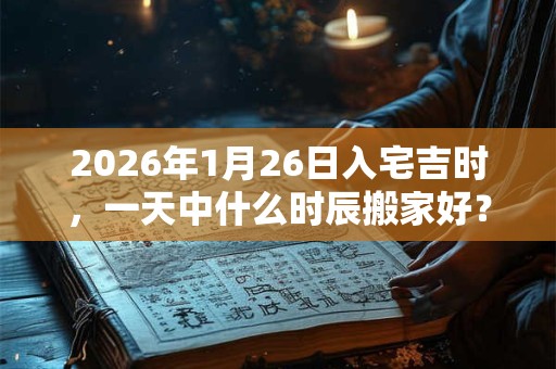 2026年1月26日入宅吉时,一天中什么时辰搬家好? 2026年1月26日入宅吉时,一天中什么时辰搬家好?