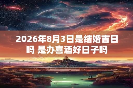 2026年8月3日是结婚吉日吗 是办喜酒好日子吗