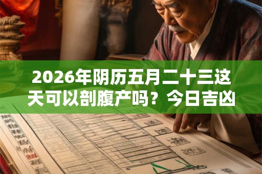 2026年阴历五月二十三这天可以剖腹产吗?今日吉凶查询 2026年阴历五月二十三这天可以剖腹产吗?今日吉凶查询