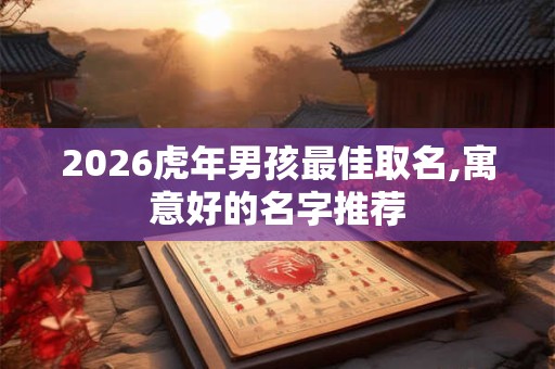 2026虎年男孩最佳取名,寓意好的名字推荐