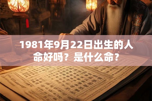 1981年9月22日出生的人命好吗？是什么命？