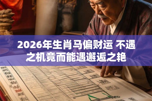 2026年生肖马偏财运 不遇之机竟而能遇邂逅之艳