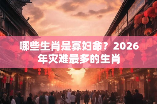 哪些生肖是寡妇命?2026年灾难最多的生肖 哪些生肖是寡妇命?2026年灾难最多的生肖