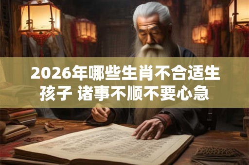 2026年哪些生肖不合适生孩子 诸事不顺不要心急