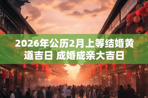 2026年公历2月上等结婚黄道吉日 成婚成亲大吉日 2026年公历2月上等结婚黄道吉日 成婚成亲大吉日