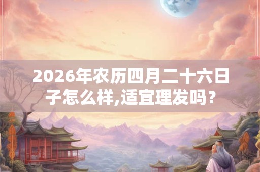 2026年农历四月二十六日子怎么样,适宜理发吗？