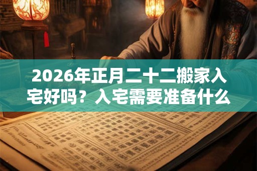 2026年正月二十二搬家入宅好吗?入宅需要准备什么东西? 2026年正月二十二搬家入宅好吗?入宅需要准备什么东西?