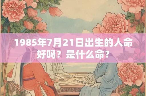 1985年7月21日出生的人命好吗?是什么命? 1985年7月21日出生的人命好吗?是什么命?