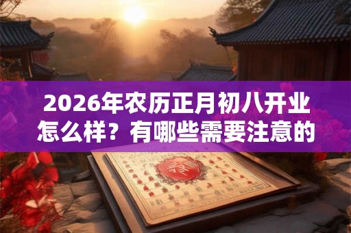 2026年农历正月初八开业怎么样?有哪些需要注意的吗? 2026年农历正月初八开业怎么样?有哪些需要注意的吗?