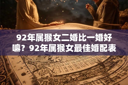 92年属猴女二婚比一婚好嘛？92年属猴女最佳婚配表