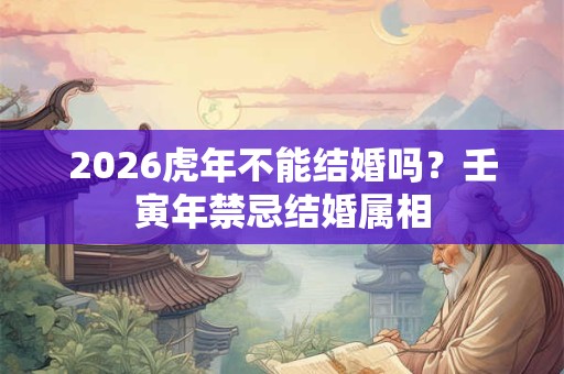 2026虎年不能结婚吗?壬寅年禁忌结婚属相 2026虎年不能结婚吗?壬寅年禁忌结婚属相