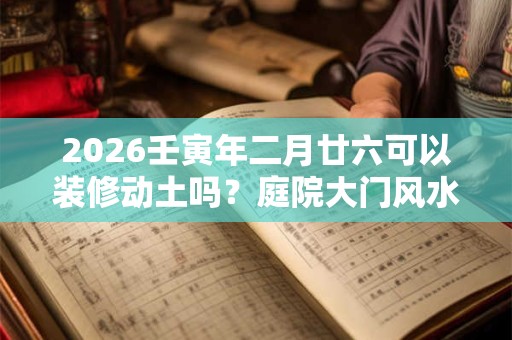 2026壬寅年二月廿六可以装修动土吗？庭院大门风水