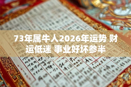 73年属牛人2026年运势 财运低迷 事业好坏参半 73年属牛人2026年运势 财运低迷 事业好坏参半