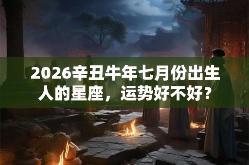 2026辛丑牛年七月份出生人的星座，运势好不好？