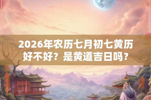 2026年农历七月初七黄历好不好？是黄道吉日吗？