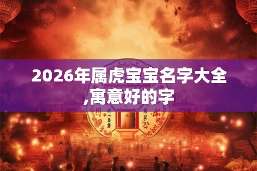 2026年属虎宝宝名字大全,寓意好的字