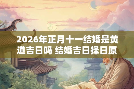 2026年正月十一结婚是黄道吉日吗 结婚吉日择日原则