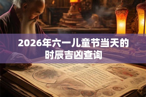 2026年六一儿童节当天的时辰吉凶查询