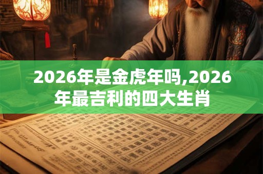 2026年是金虎年吗,2026年最吉利的四大生肖