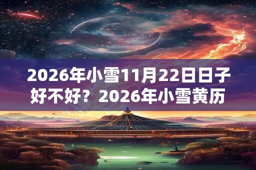 2026年小雪11月22日日子好不好？2026年小雪黄历查询？