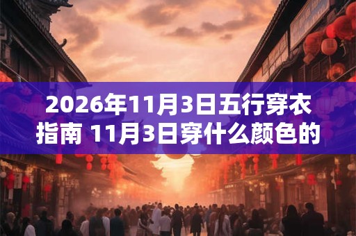 2026年11月3日五行穿衣指南 11月3日穿什么颜色的衣服