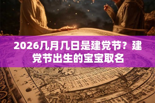 2026几月几日是建党节？建党节出生的宝宝取名