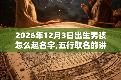 2026年12月3日出生男孩怎么起名字,五行取名的讲究