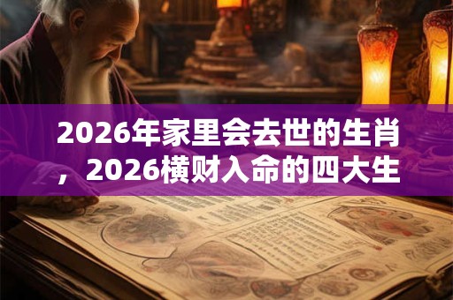 2026年家里会去世的生肖，2026横财入命的四大生肖