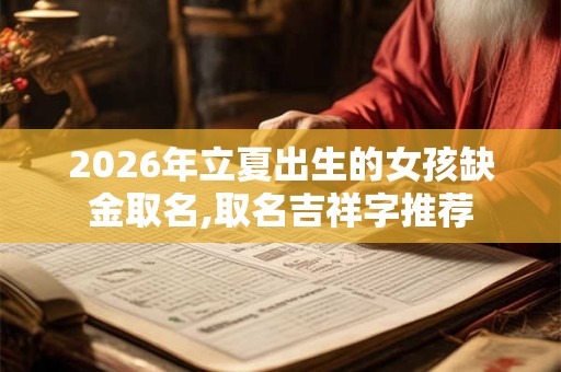 2026年立夏出生的女孩缺金取名,取名吉祥字推荐