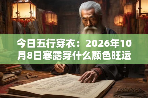 今日五行穿衣：2026年10月8日寒露穿什么颜色旺运势