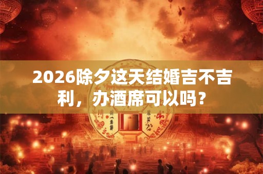 2026除夕这天结婚吉不吉利，办酒席可以吗？