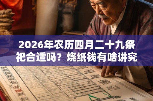 2026年农历四月二十九祭祀合适吗？烧纸钱有啥讲究