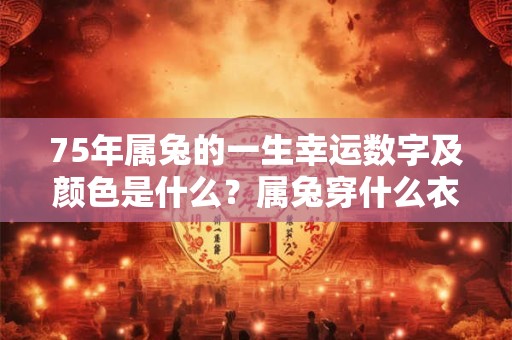75年属兔的一生幸运数字及颜色是什么?属兔穿什么衣服好 75年属兔的一生幸运数字及颜色是什么?属兔穿什么衣服好