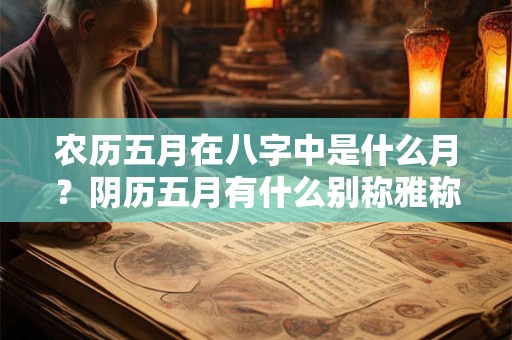 农历五月在八字中是什么月？阴历五月有什么别称雅称