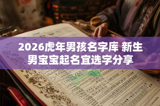 2026虎年男孩名字库 新生男宝宝起名宜选字分享