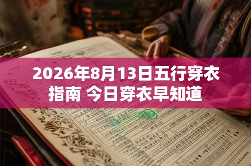 2026年8月13日五行穿衣指南 今日穿衣早知道