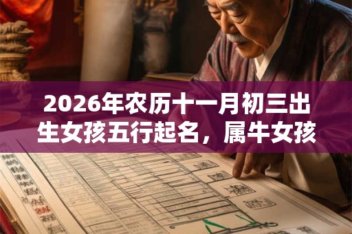 2026年农历十一月初三出生女孩五行起名，属牛女孩满分名字推荐！