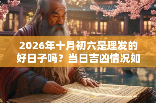 2026年十月初六是理发的好日子吗？当日吉凶情况如何