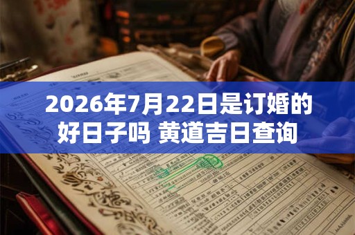 2026年7月22日是订婚的好日子吗 黄道吉日查询