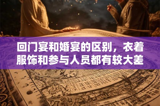 回门宴和婚宴的区别，衣着服饰和参与人员都有较大差异