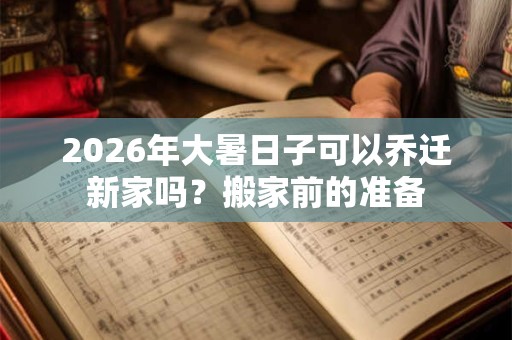 2026年大暑日子可以乔迁新家吗？搬家前的准备