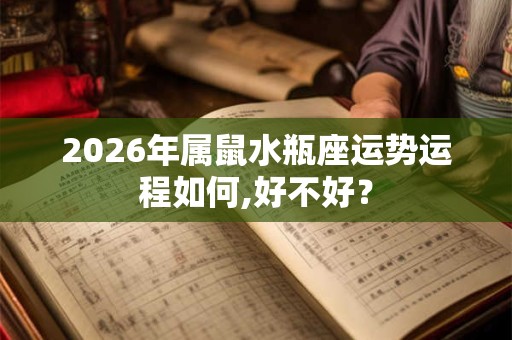 2026年属鼠水瓶座运势运程如何,好不好？