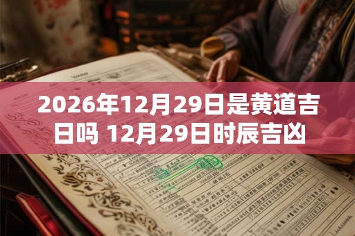 2026年12月29日是黄道吉日吗 12月29日时辰吉凶 2026年12月29日是黄道吉日吗 12月29日时辰吉凶