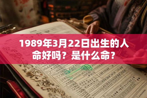 1989年3月22日出生的人命好吗？是什么命？