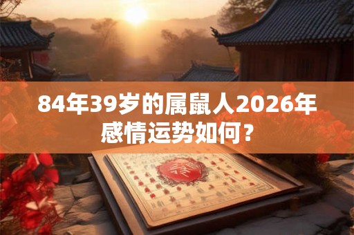 84年39岁的属鼠人2026年感情运势如何？