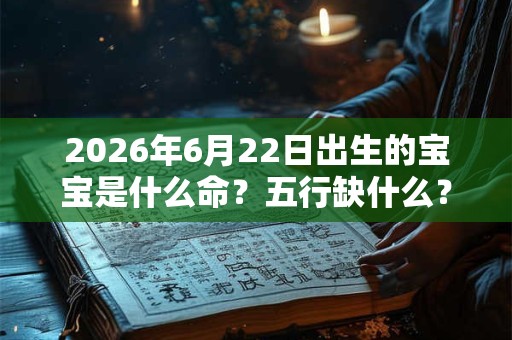2026年6月22日出生的宝宝是什么命?五行缺什么? 2026年6月22日出生的宝宝是什么命?五行缺什么?