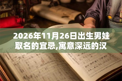 2026年11月26日出生男娃取名的宜忌,寓意深远的汉字详解
